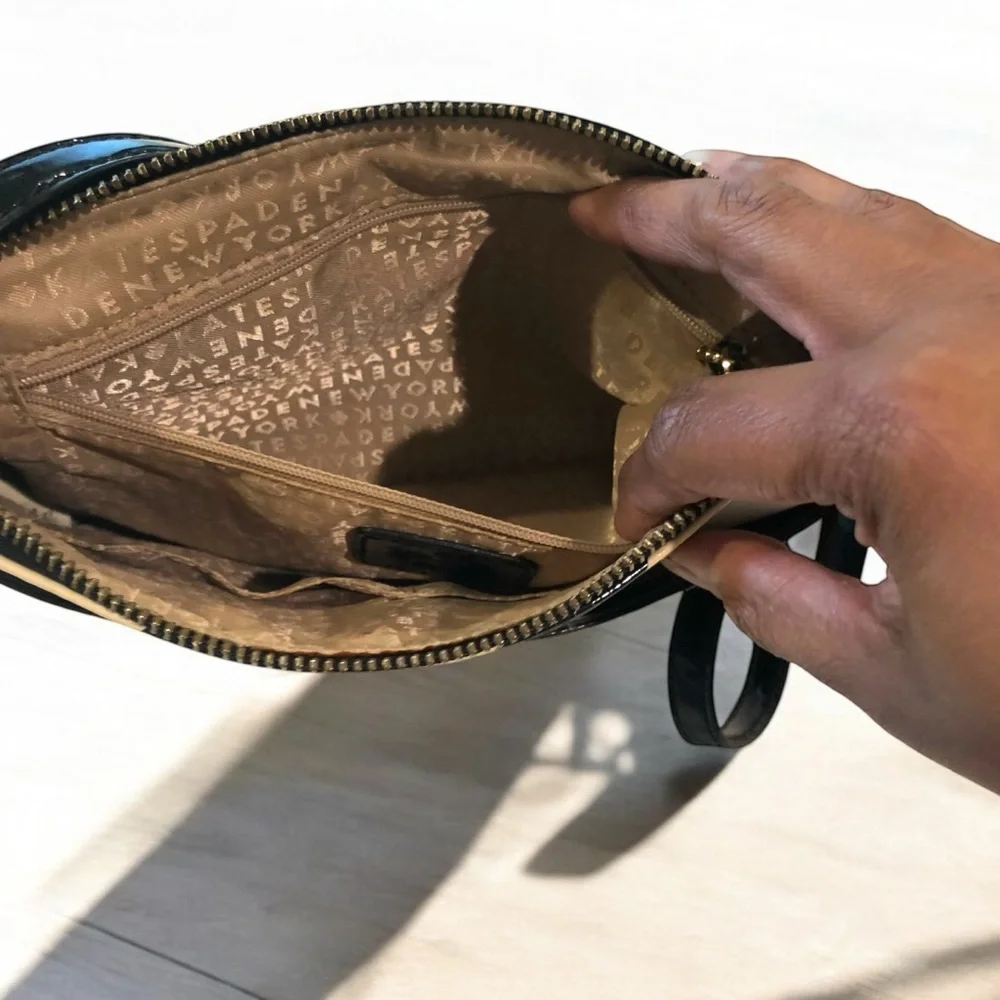 Kate Spade Cinema City Light The Sparklers Black Patent Leather Crossbody - Picture 3 of 4